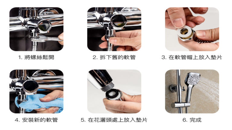 【DIY換花灑】所需工具 | 花灑維修更換步驟